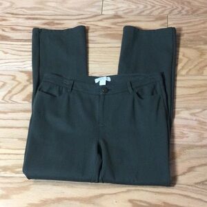 6 Coldwater Creek natural fit khaki green stretch straight leg pants